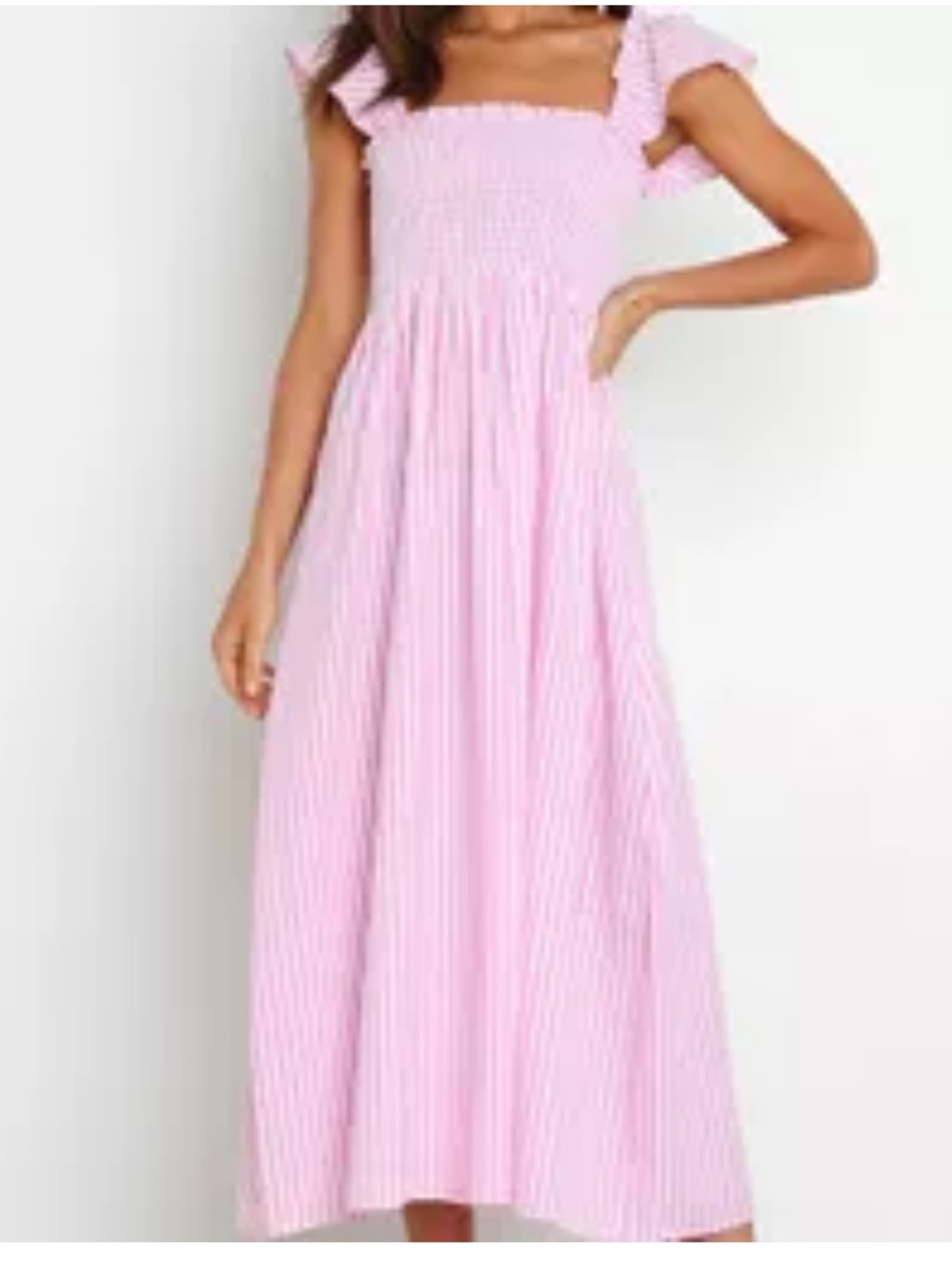 Petal & Pup Daniela Stripe Smocked Maxi Dress Size 6